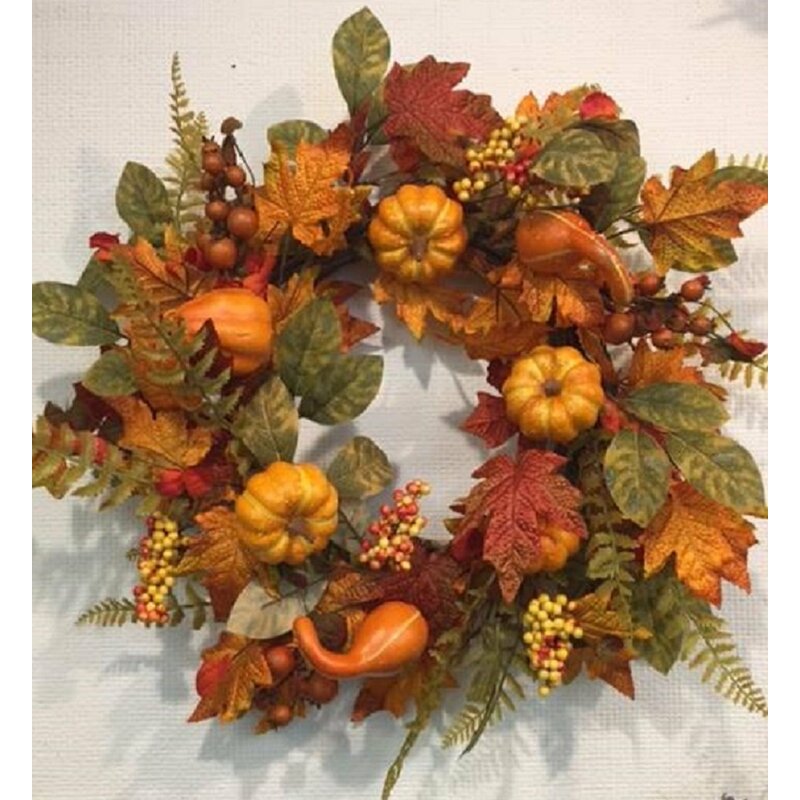 The Holiday Aisle® Harvest Fall Thanksgiving 22" Wreath